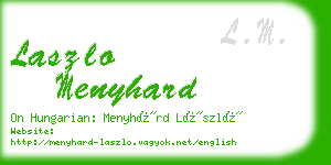 laszlo menyhard business card